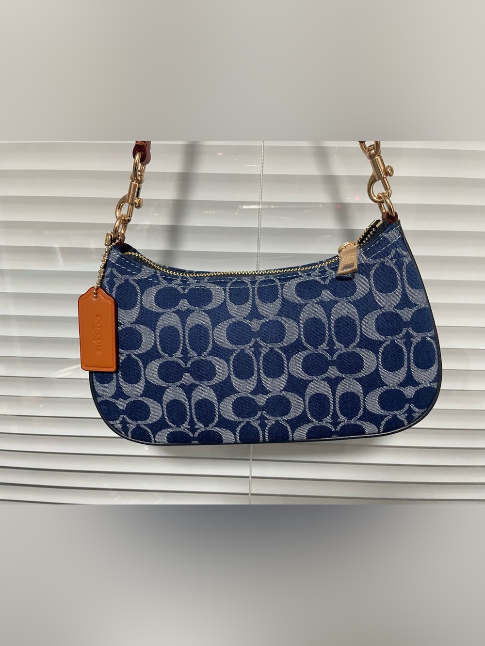 Coach Blue Shoulder Bag - Picture 4 of 5